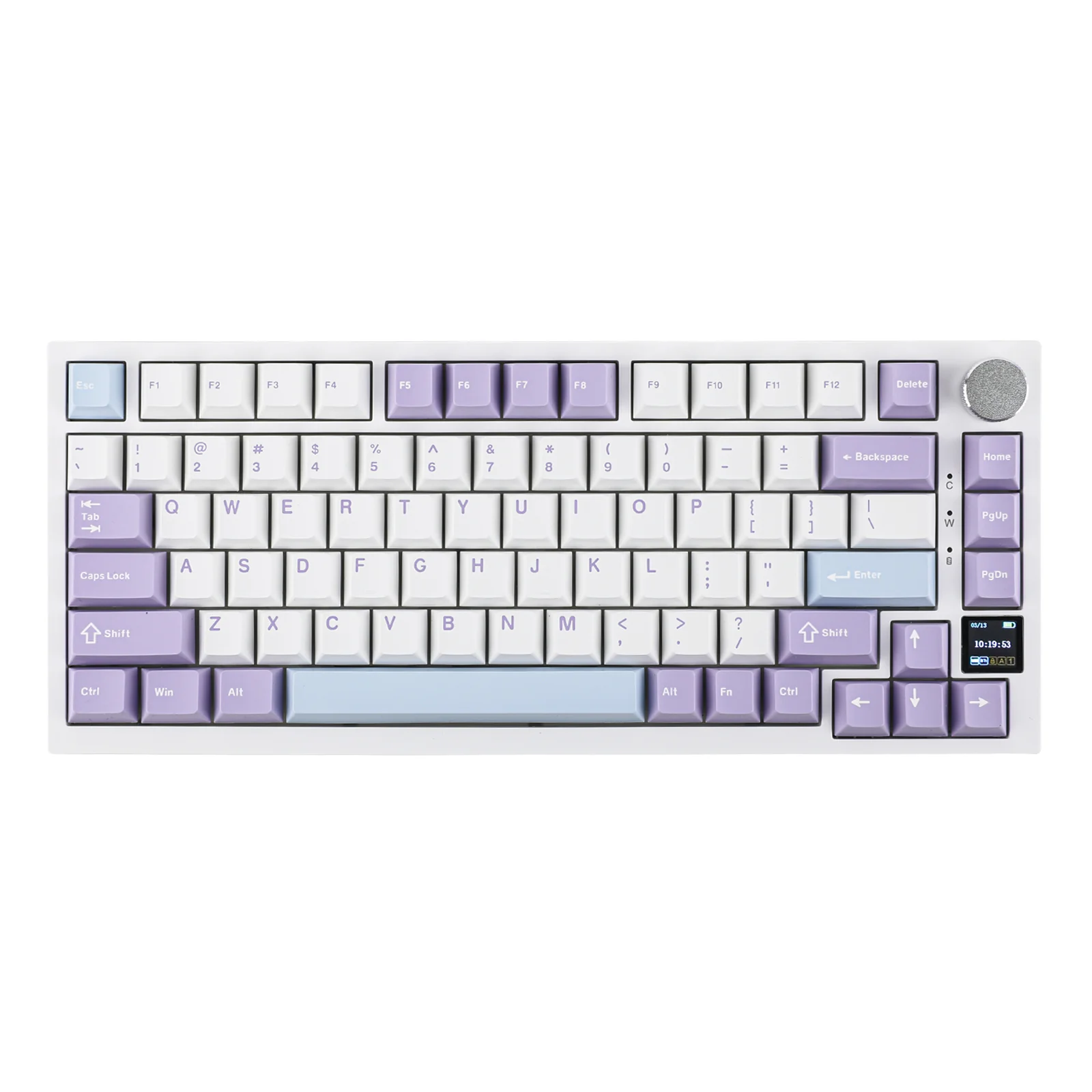 Teclado gamer Ajazz AK820 Pro Purple/white 75%  Gift Switch  2