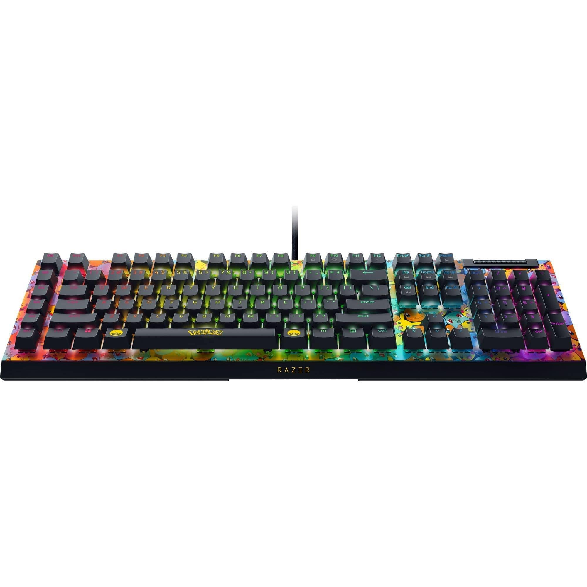 Teclado Gamer Razer Blackwidow V4 X Pokemon Starters Edition, Switch Green, Full Size, Inglés US 2