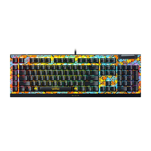 Teclado Gamer Razer Blackwidow V4 X Pokemon Starters Edition, Switch Green, Full Size, Inglés US