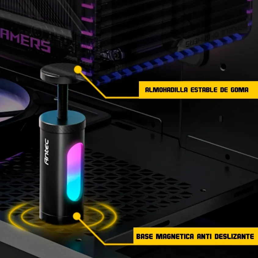 Soporte GPU Antec i Shape Prism, Ajustable Hasta 100mm, Color Negro 2