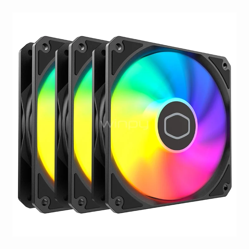 Fan Cooler Cooler Master MF120 Lite ARGB Pack X3- Negro 1