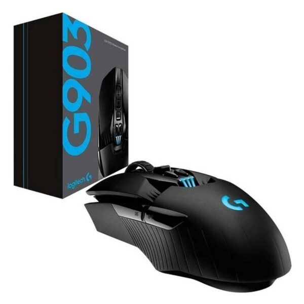 Mouse Gamer Inalámbrico Logitech G903 Lightspeed, RGB Programable, Sensor Hero 25K, 25600DPI 5