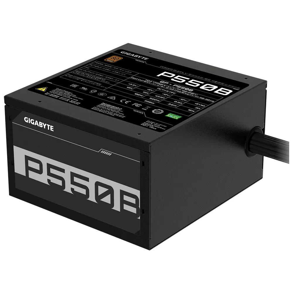 Fuente de Poder 550W GIGABYTE P550B, No Modular, Certificación 80 PLUS Bronze, Negro 2