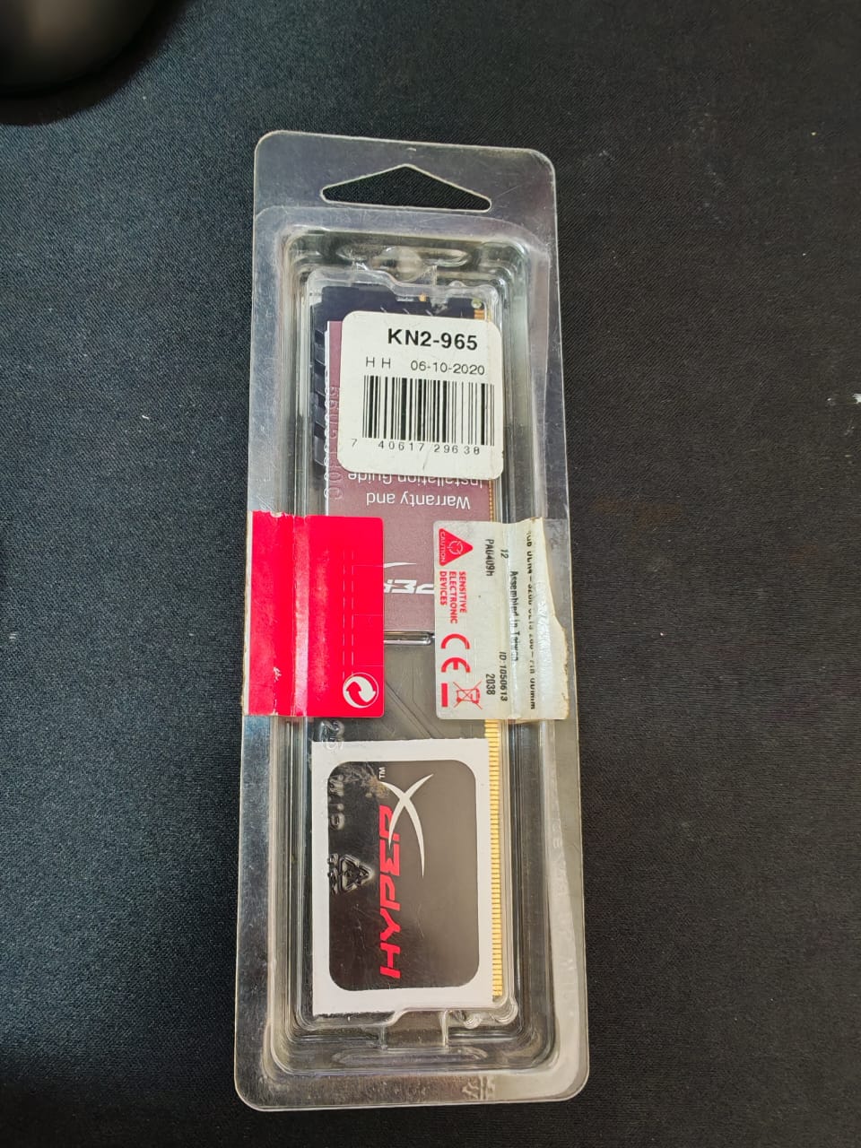 Memoria RAM Hyperx 4GB, 3200MHz, DDR4, DIMM FURY [badbox] 4