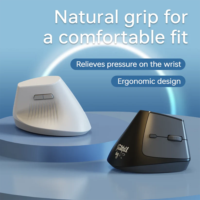 Mouse ajazz i300 Vertical Inalámbrico Dual-Mode (Bluetooth + 2.4 GHz) 6