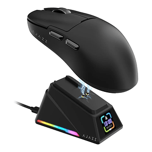 Mouse Inalámbrico AJAZZ AJ159 APEX Negro – Triple Modo | 42.000 DPI | Ultraligero