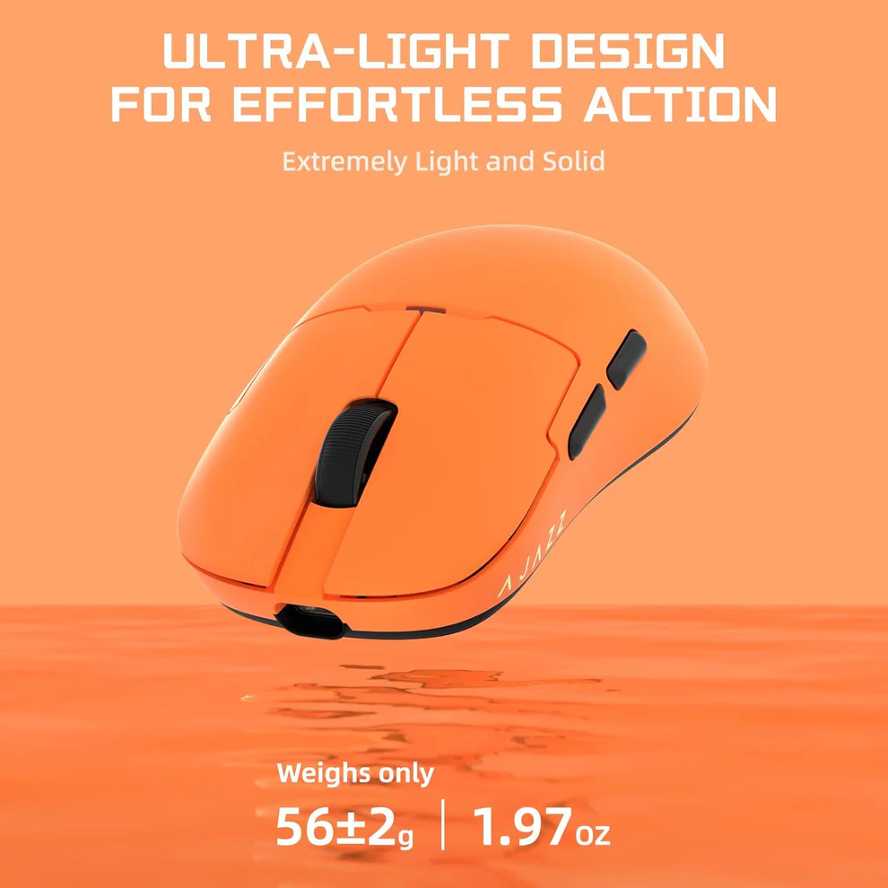 Mouse Inalámbrico AJAZZ AJ159 APEX Blanco – Triple Modo | 42.000 DPI | Ultraligero 5