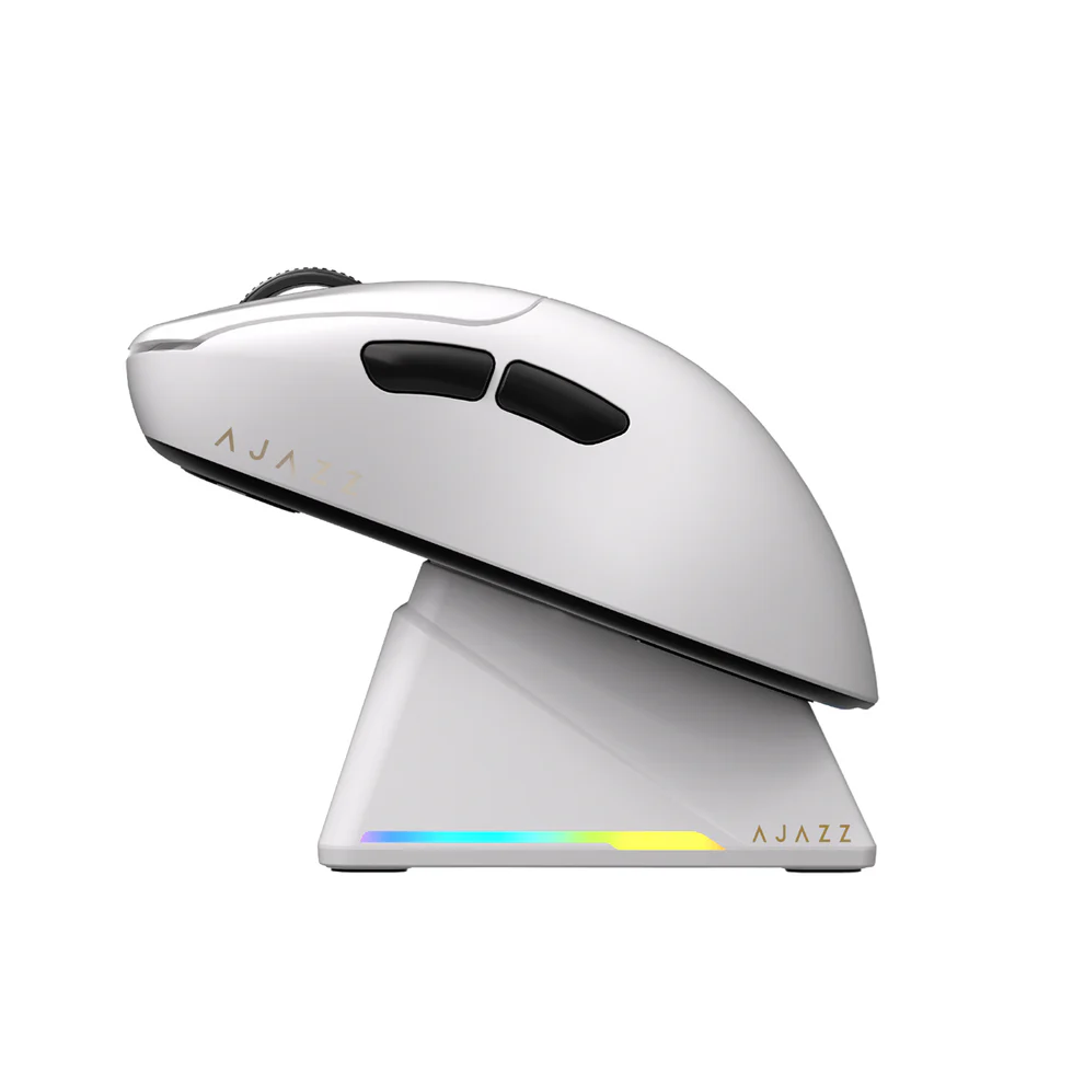 Mouse Inalámbrico AJAZZ AJ159 APEX Blanco – Triple Modo | 42.000 DPI | Ultraligero 4