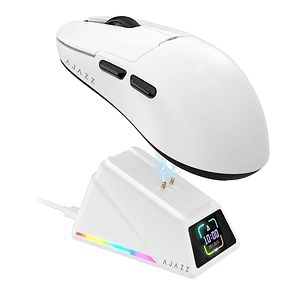 Mouse Inalámbrico AJAZZ AJ159 APEX Blanco – Triple Modo | 42.000 DPI | Ultraligero