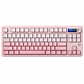 Teclado Ajazz MK87 Three Mode Layout 87 Teclas + pantalla + Knob Gradient Pink  - Miniatura 1