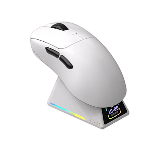 Mouse Gamer AJAZZ AJ179 APEX Blanco – Tri-Mode con Pantalla Interactiva 