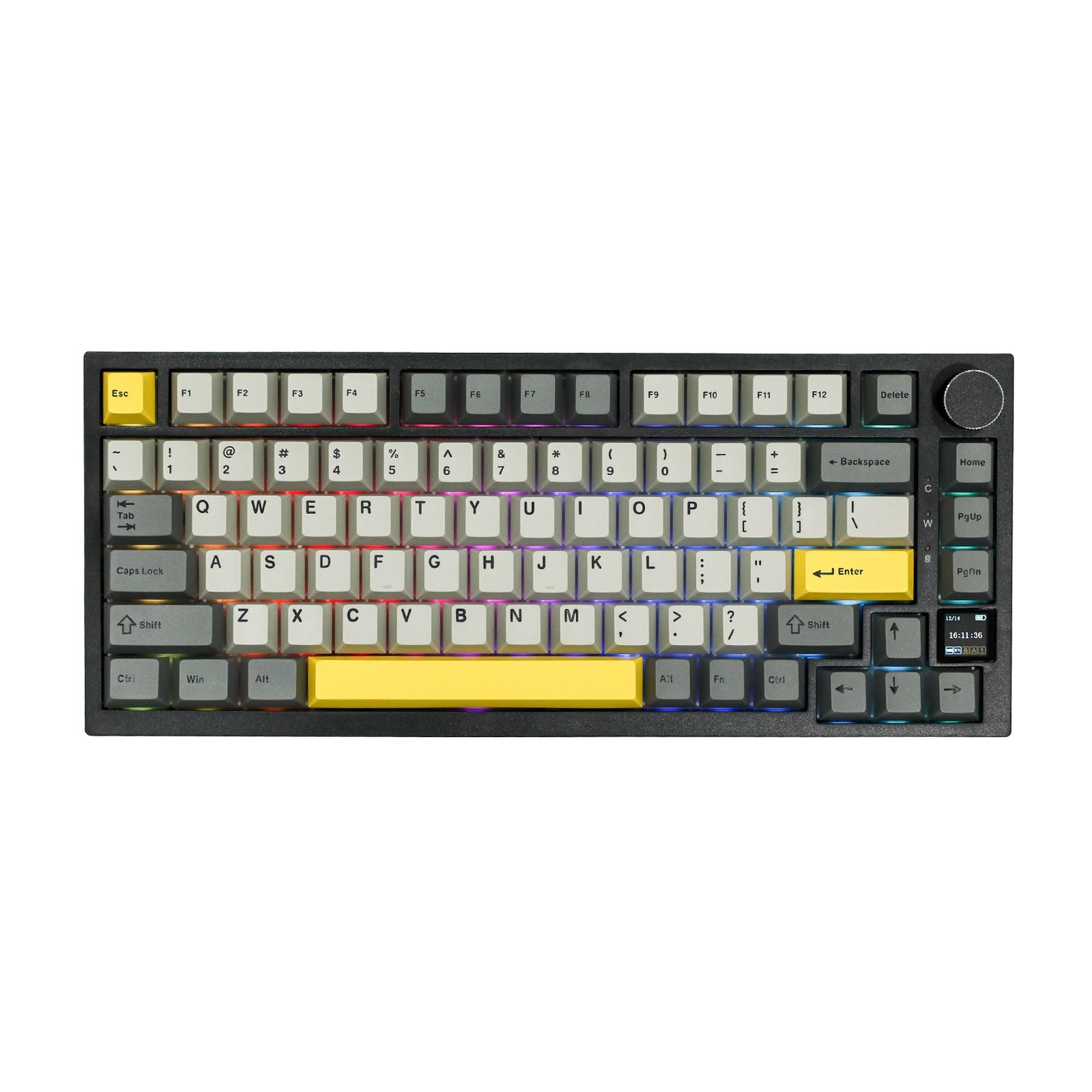 Teclado AJAZZ AK820 MAX  Black Grey Yellow / Switch Magnetic 4