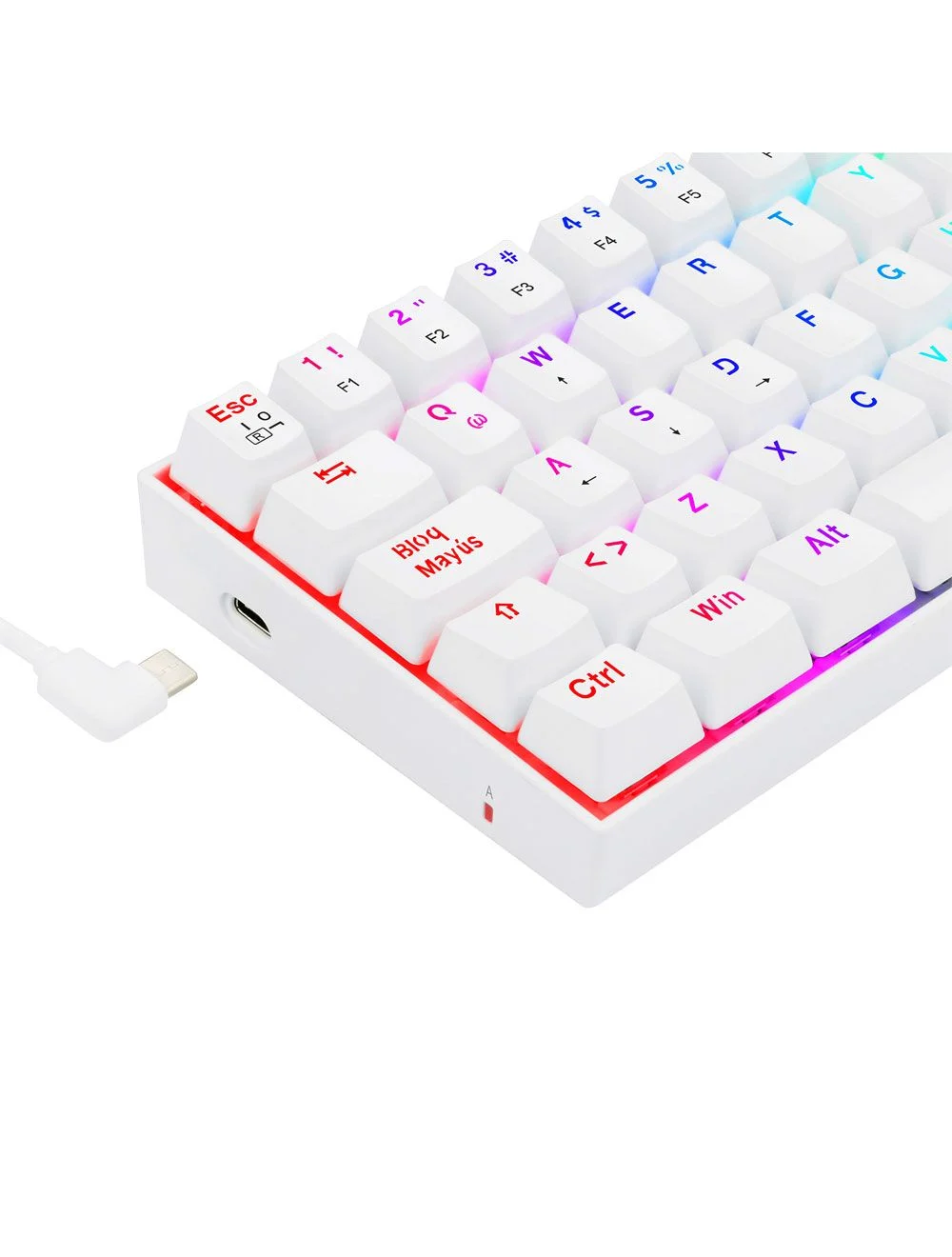 Teclado Redragon K630 Dragonborn White Switch Brown Español 4