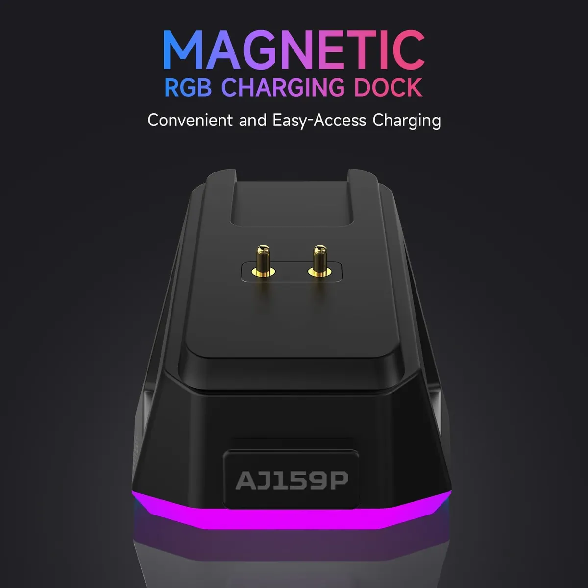 Mouse Gamer Ajazz Aj159 Pro Wireless Mouse -Black + Base 4