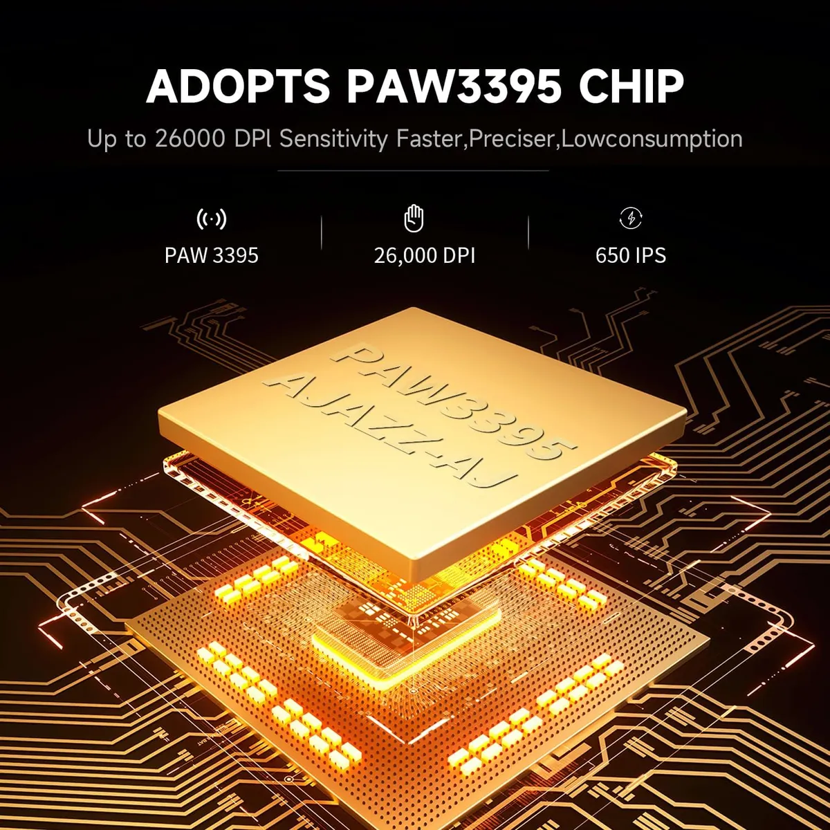 Mouse Gamer Ajazz Aj159 Pro Wireless Mouse -Black + Base 9