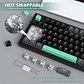 Teclado mecanico ATTACK SHARK M87 Inalambrico /  SW Custom White Jade (Teclas intercámbiales incluidas rosadas) - Miniatura 7