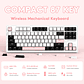 Teclado mecanico ATTACK SHARK M87 Inalambrico / Sw Sweet cool pink white jade (Teclas intercámbiales incluidas rosadas) - Miniatura 4