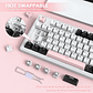 Teclado mecanico ATTACK SHARK M87 Inalambrico / Sw Sweet cool pink white jade (Teclas intercámbiales incluidas rosadas) - Miniatura 6