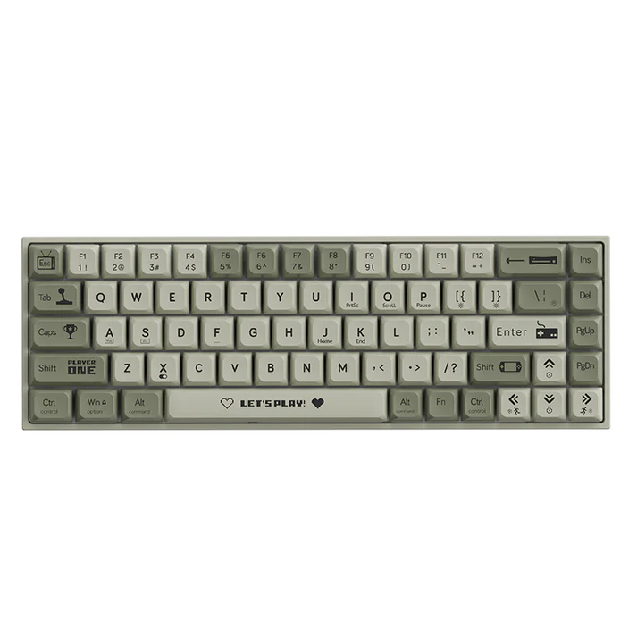 Ajazz keyboard AK680 Wired Red Switch- White Grey 2