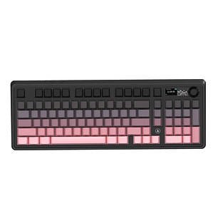 Ajazz keyboard AK980 V2 10000mAh FR4 + Screen -  Gradient Pink 