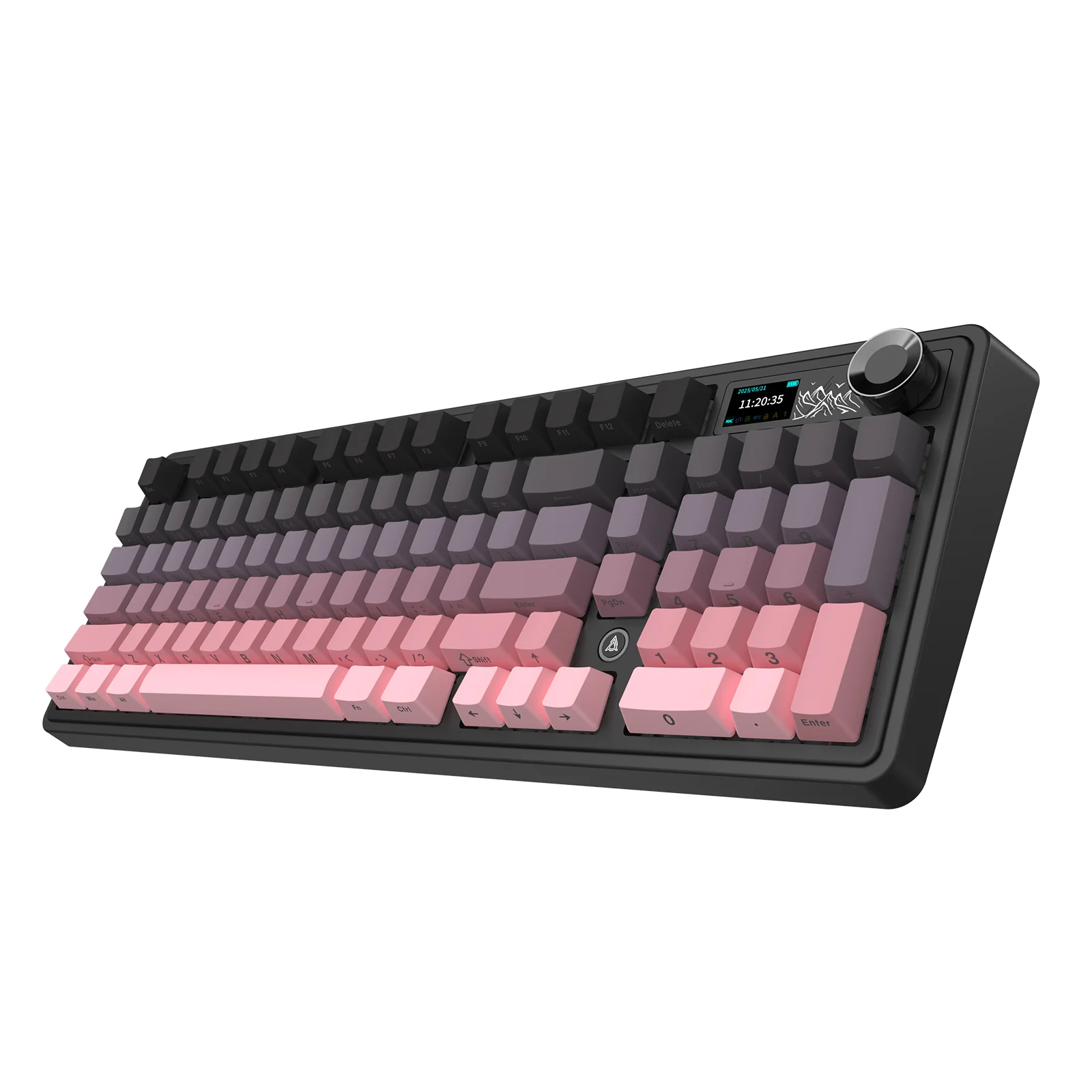 Ajazz keyboard AK980 V2 10000mAh FR4 + Screen -  Gradient Pink  4