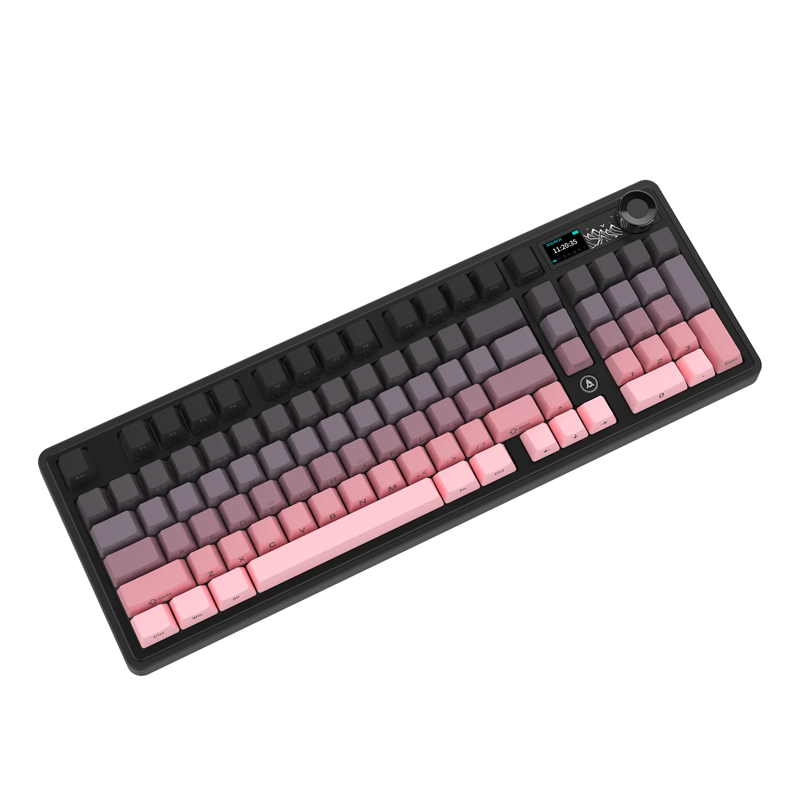 Ajazz keyboard AK980 V2 10000mAh FR4 + Screen -  Gradient Pink  5