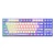 Teclado mecánico Ajazz AK870MC Wired Purple- White / SW RED