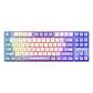 Ajazz keyboard AK870MC Wired Purple- White - Miniatura 1