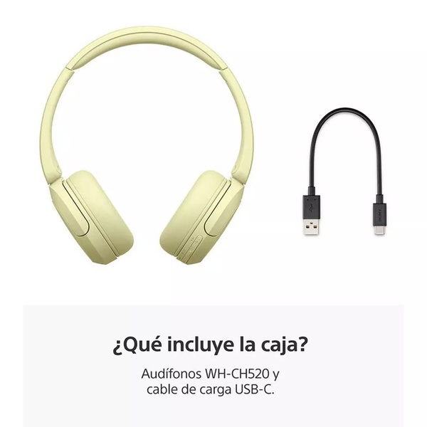 Audífono Sony Bluetooth WH-CH520 Yellow  3