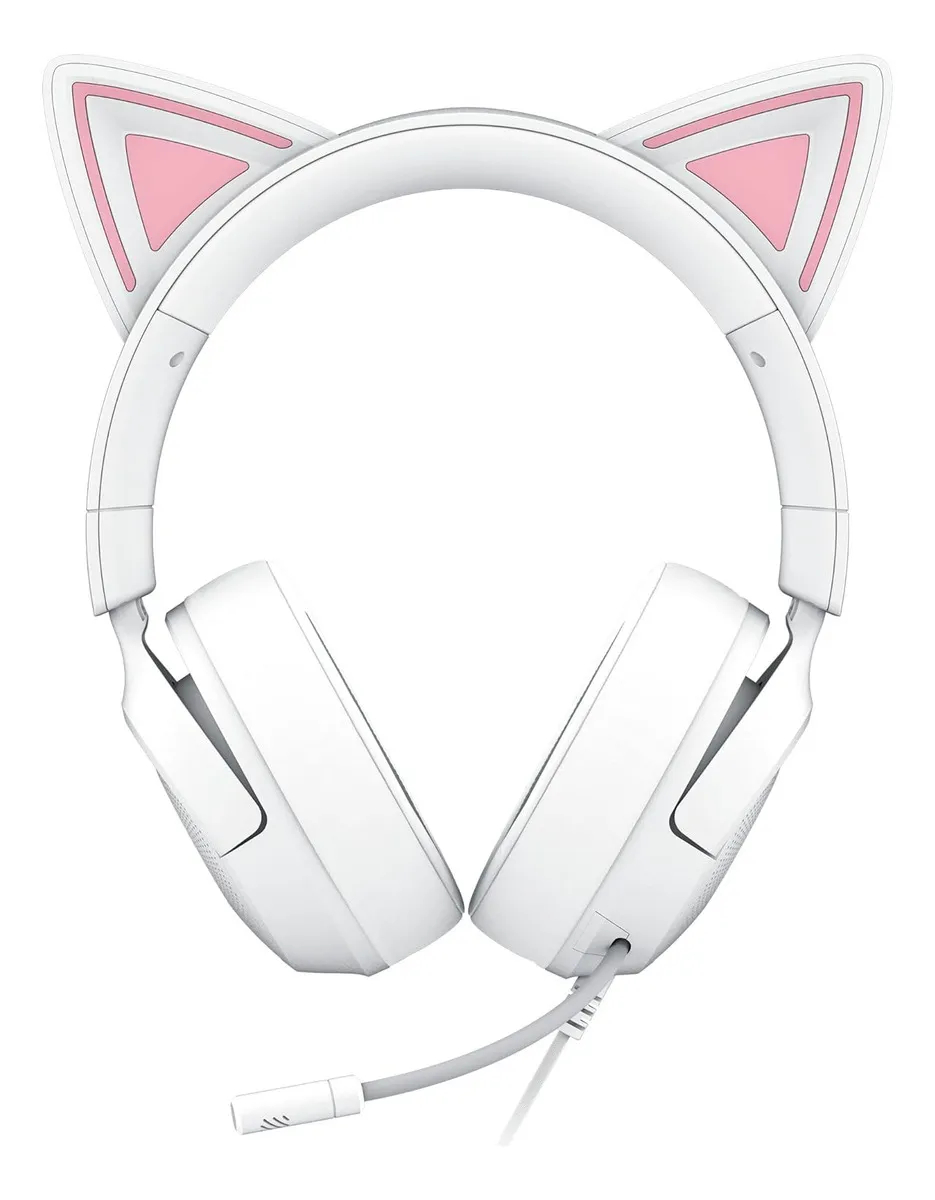 Razer Kraken Kitty V3 X – Audifonos con Cable, Orejas de Gatito, micrófono cardioide, Sonido Envolve 3