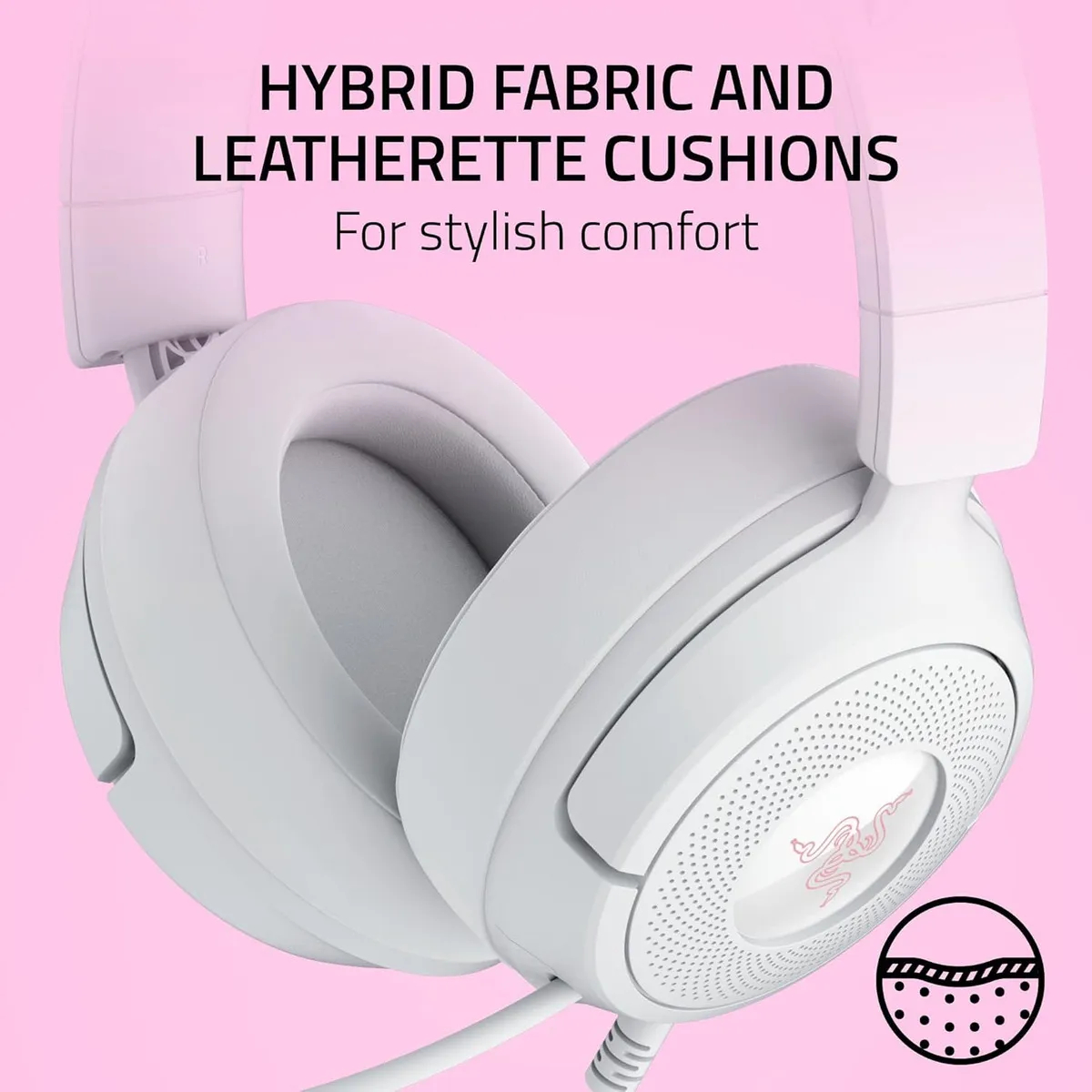 Razer Kraken Kitty V3 X – Audifonos con Cable, Orejas de Gatito, micrófono cardioide, Sonido Envolve 8