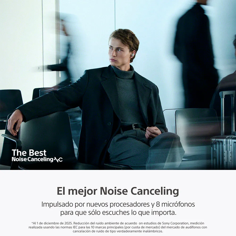 Audífonos inalámbricos con noise cancelling WF-1000XM6 Blanco 4