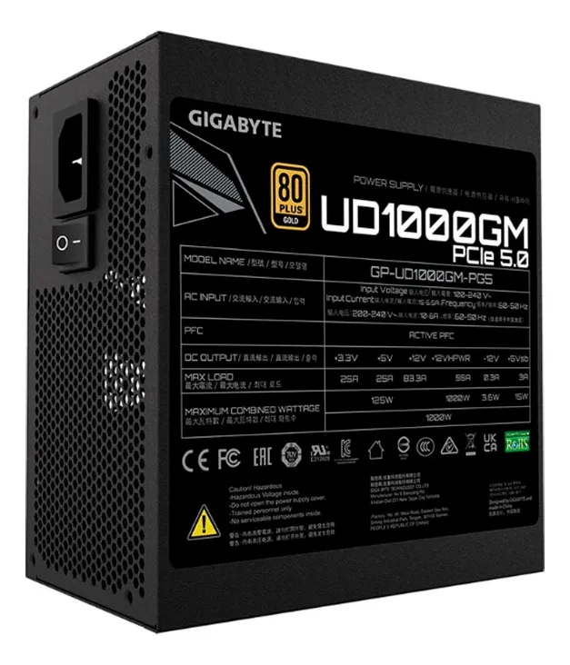 Fuente De Poder 1000w - Gigabyte Pg5 1000w - 80 Plus Gold Negro 2