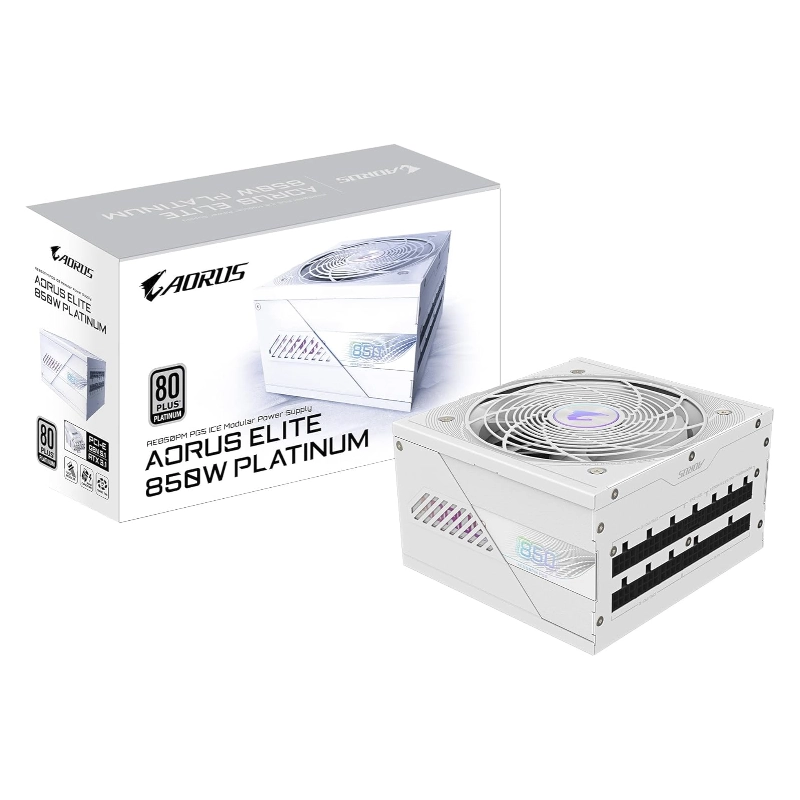 Fuente de Poder Gigabyte Aorus 850Watts GP-AE850PM PG5 ICE Platinum Full Modular 3