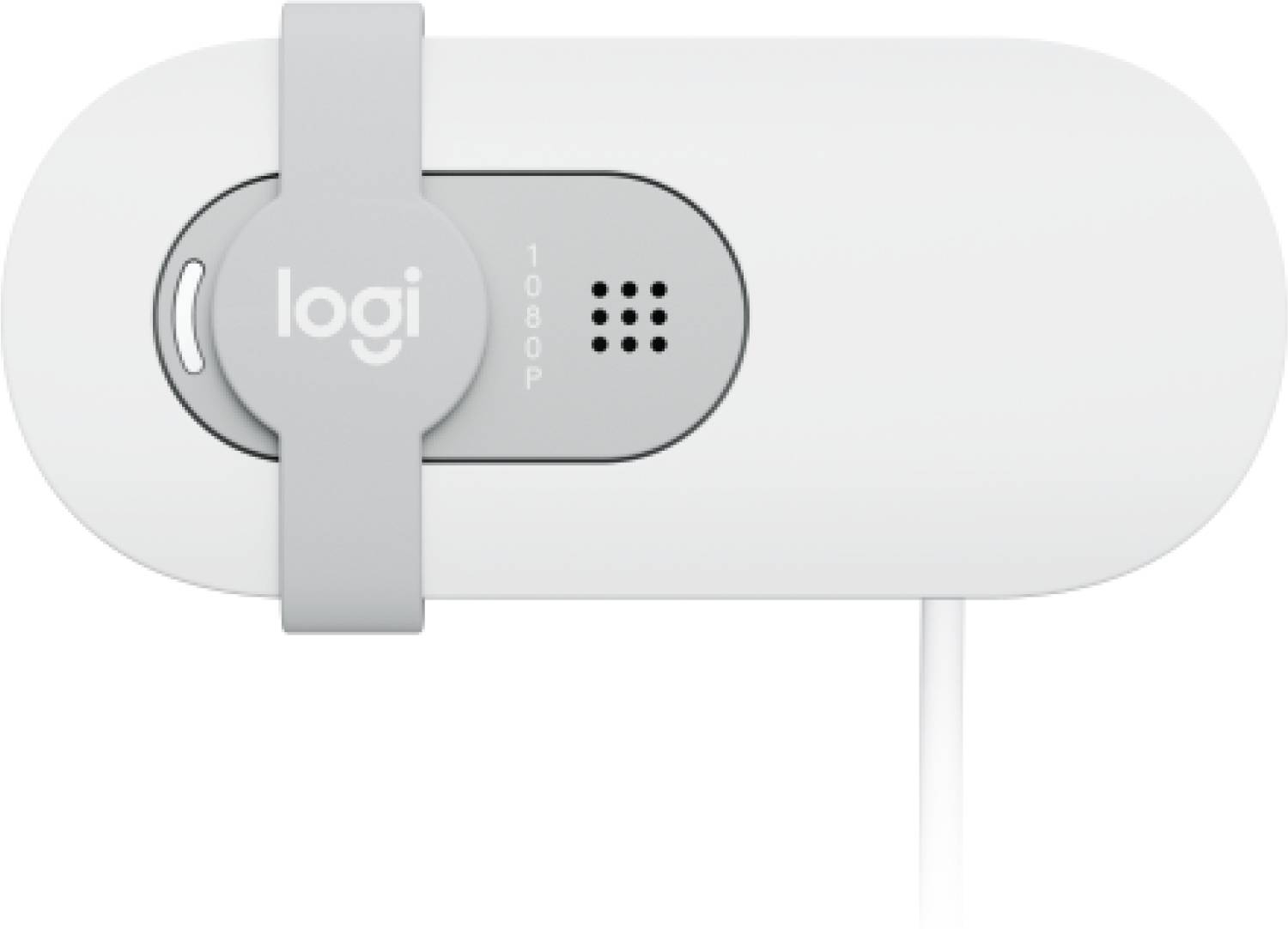 Cámara Web Logitech Brio 100, FHD1080p c/Mic Tapa Privacidad Blanco Crudo 3