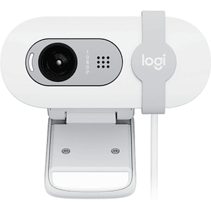 Cámara Web Logitech Brio 100, FHD1080p c/Mic Tapa Privacidad Blanco Crudo