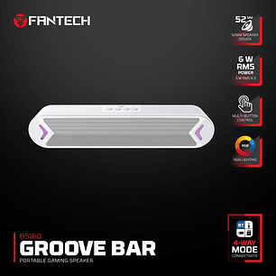 Fantech parlante BS160 GROOVE BAR White Gaming Soundbar RGB