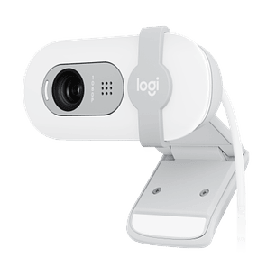 Cámara Web Logitech Brio 100, FHD1080p c/Mic Tapa Privacidad Blanco Crudo