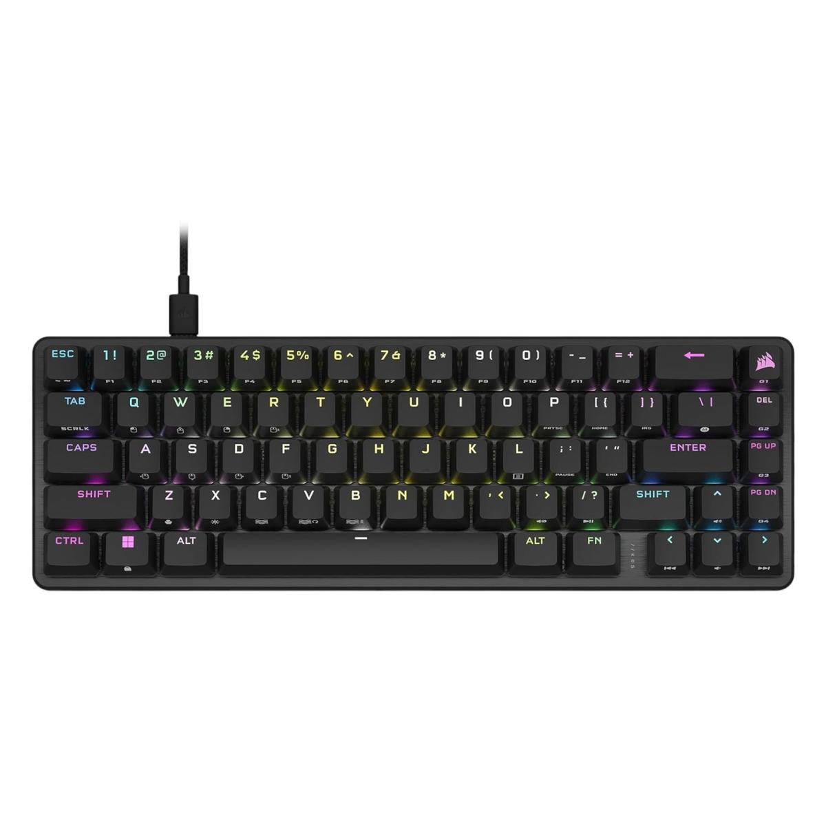 Teclado Óptico-Mecánico  Corsair  Gamer K65 PRO MINI RGB 65% Switch Ópticos OPX Black (ENG) 1