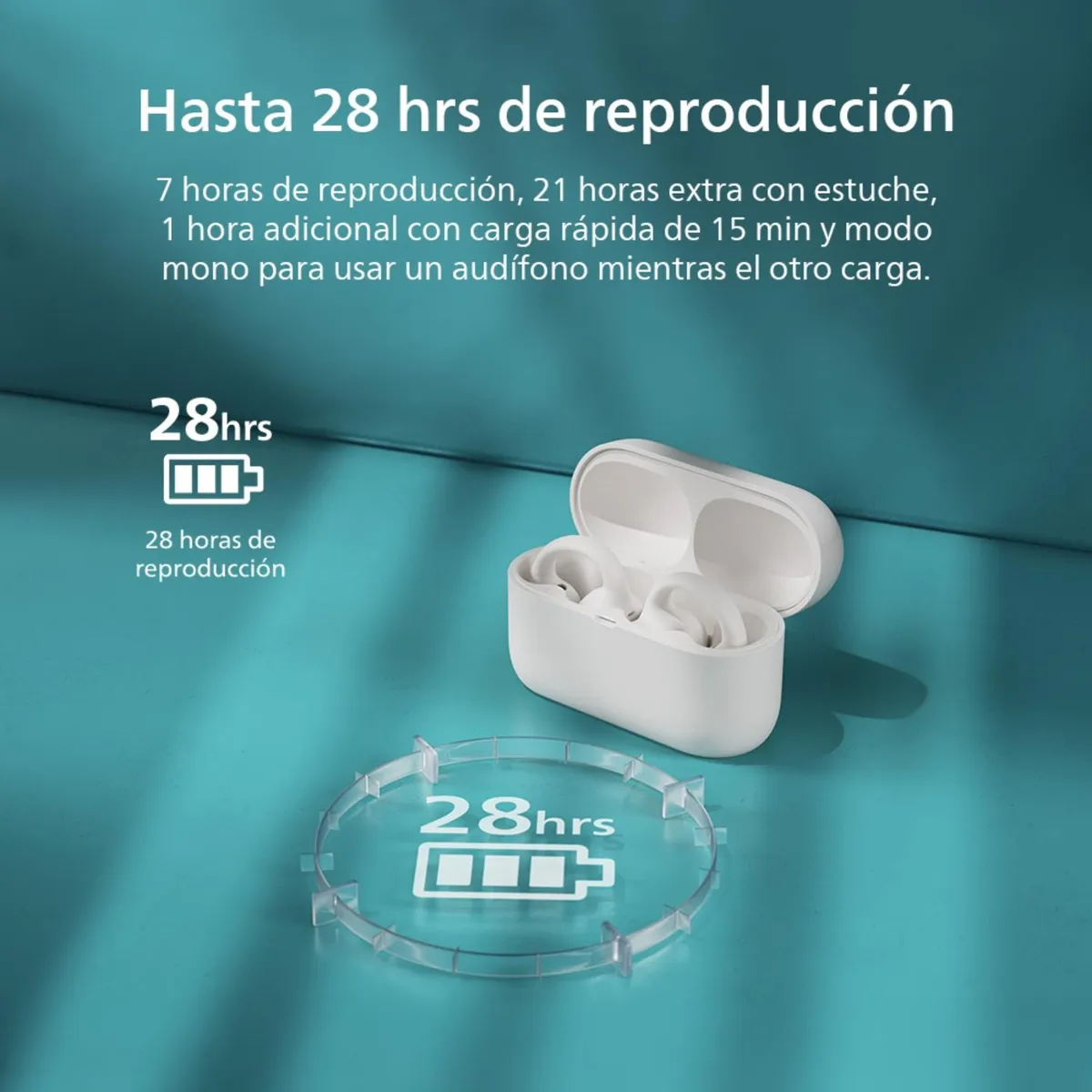 Audífonos Bluetooth De Oido Abierto Taq200 philips Blanco 2
