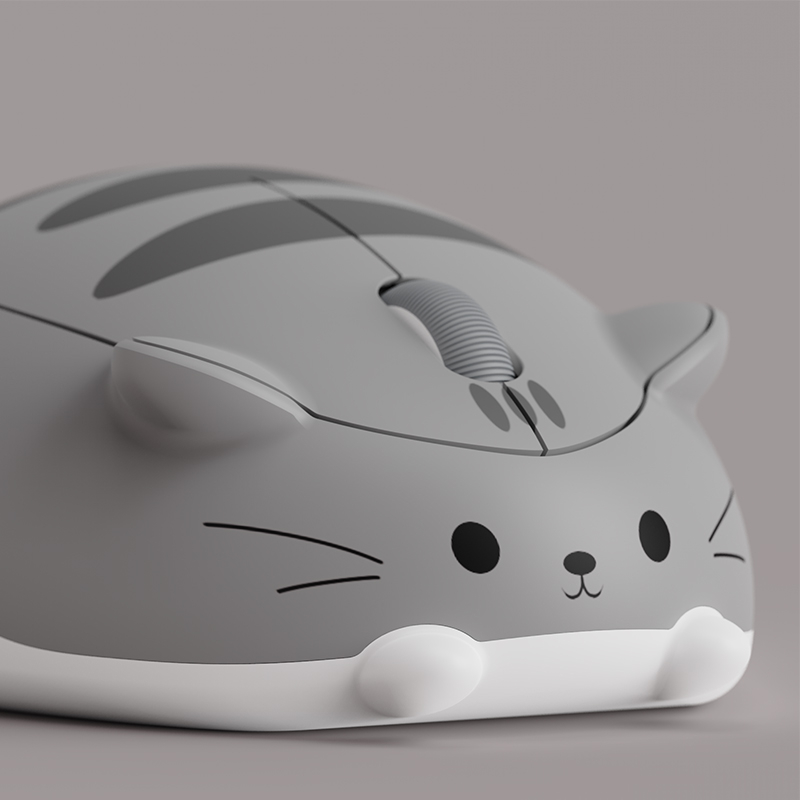 Akko Mouse multi-modo inalámbrico de gato color gris BT3.0/BT5.0/2.4G 2
