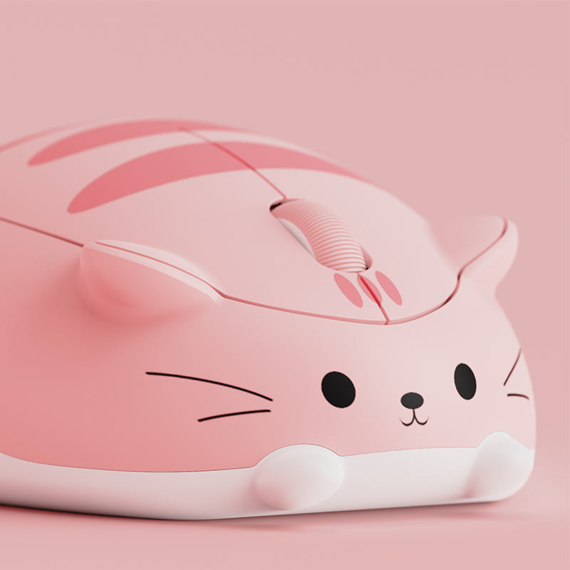 Akko Mouse multi-modo inalámbrico de gato color rosa BT3.0/BT5.0/2.4G 2