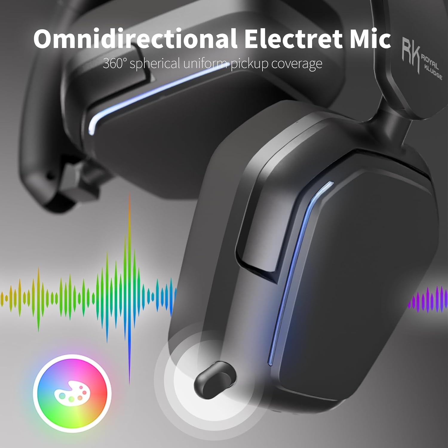 Audifonos gamer RK Royal Kludge HG101 Negro 4