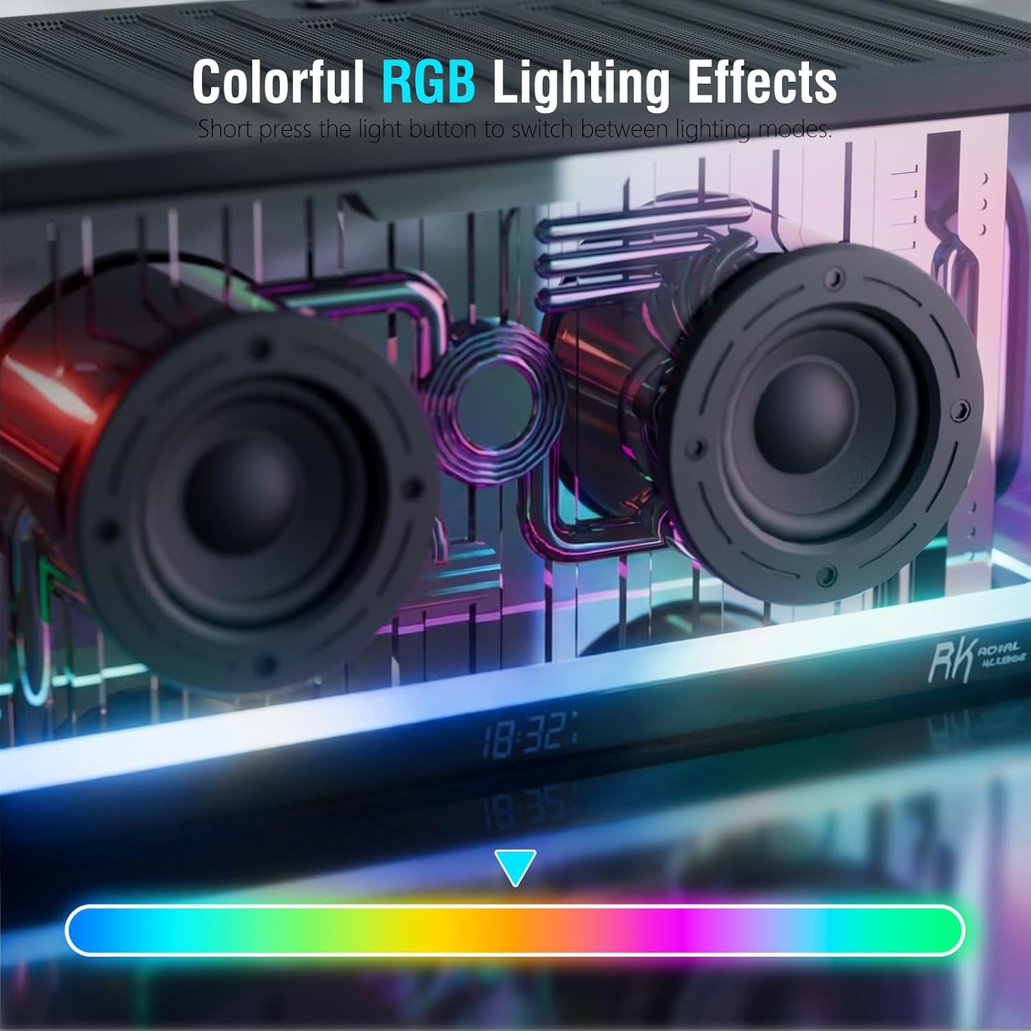 Parlante RK ROYAL KLUDGE SH100 Altavoz Bluetooth 40w Blanco 5