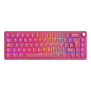 Teclado Mecánico Rk Royal Kludge R65 berry red / sw cream  / español