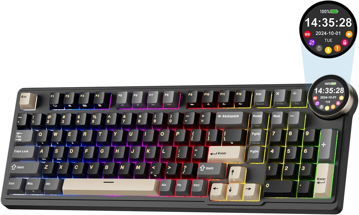 Teclado mecánico inalámbrico  ROYAL KLUDGE  RK  N99 Phantom / sw Cream / US  1