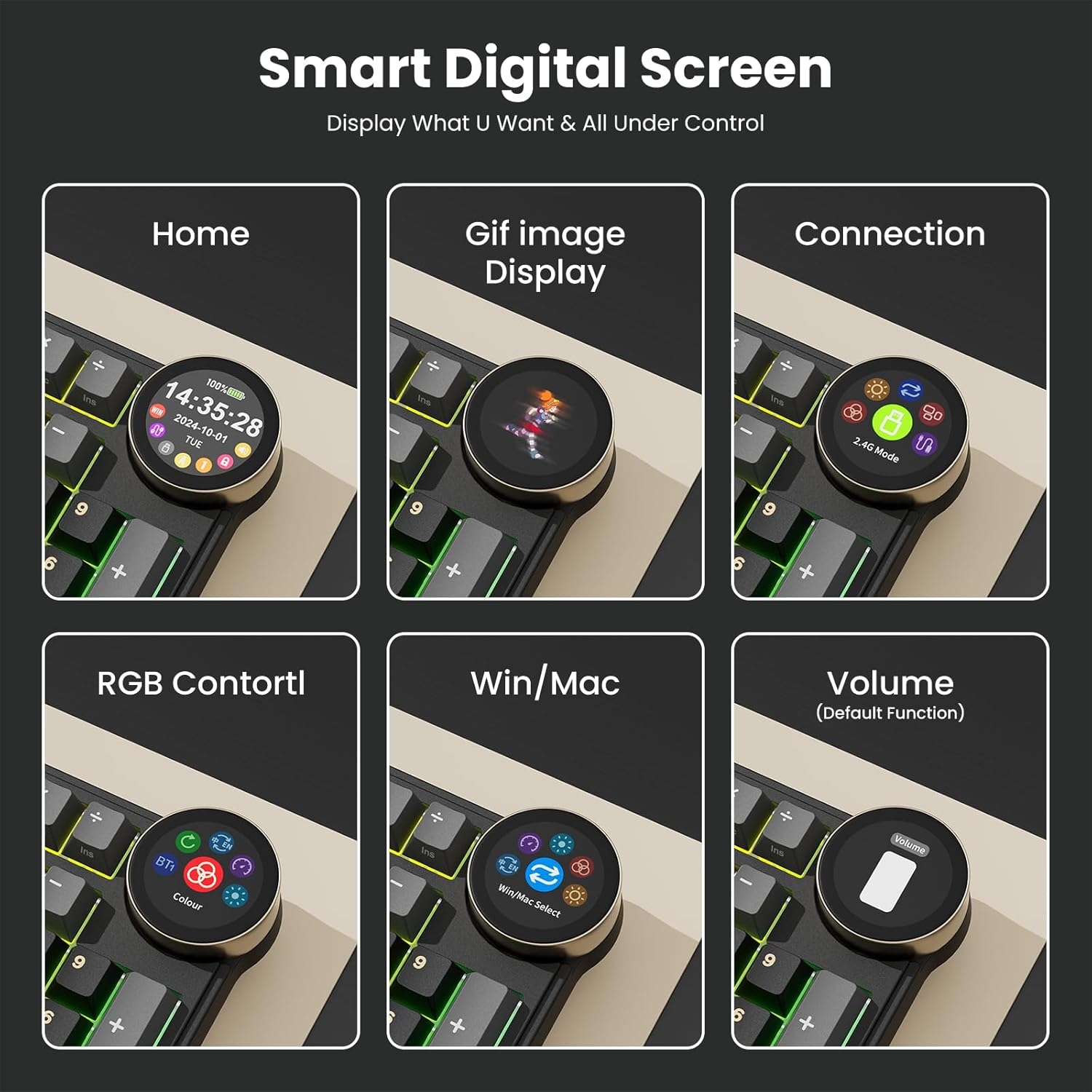 Teclado mecánico inalámbrico  ROYAL KLUDGE  RK  N99 Phantom / sw Cream / US  4