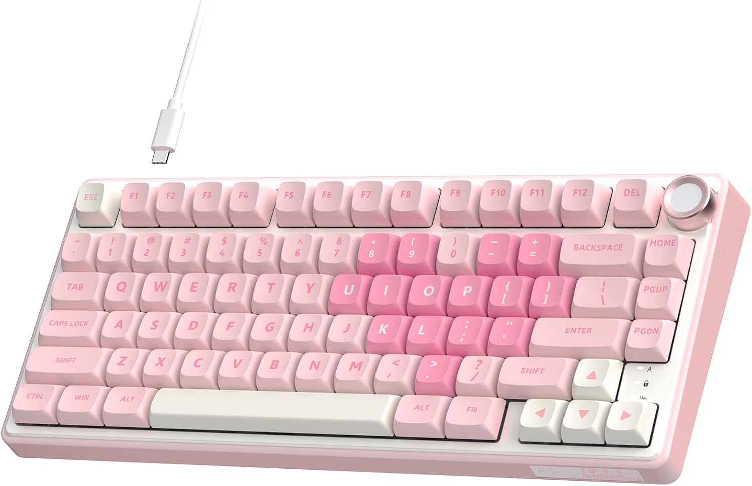 Teclado mecánico ROYAL KLUDGE R75 pink melody / sw cream  1