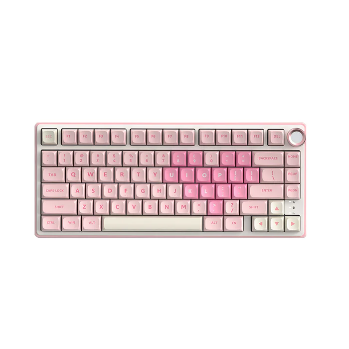 Teclado mecánico ROYAL KLUDGE R75 pink melody / sw cream  1