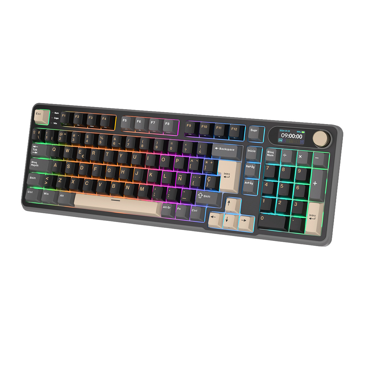 Teclado Mecánico Royal Kludge rk-s98 Phantom / SW Beige / SP  2